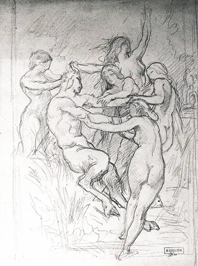 Studies for Nymphs and Satyr William-Adolphe Bouguereau